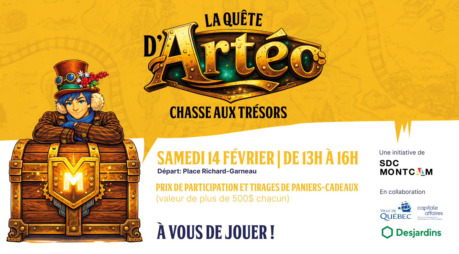 La quête d'Artéo - chasse aux trésors dans Montcalm